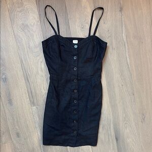 Aritzia Wilfred Black Button-Down Dress Size 2